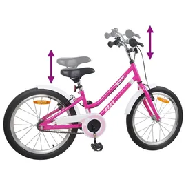 vidaXL Kinderfahrrad 24 Zoll pink/weiß