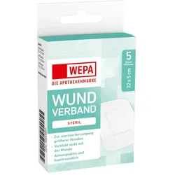 WEPA Wundverband 7,2 x 5 cm steril 5 St