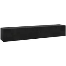 [en.casa] Evaton TV-Lowboard 180 x 32 x 30 cm Schwarz Hochglanz Spanplatte