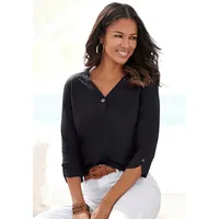 LASCANA Blusenshirt mit Knopfdetails aus weicher Qualität mit Viskose