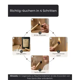 incensera Palo Santo Räucherholz 8 Duftholz Sticks 10 cm