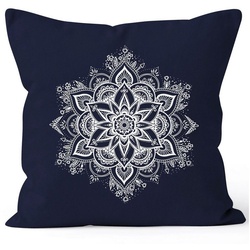 Autiga Dekokissen Kissenbezug Mandala Ornament Bohemian Boho Ethno Kissen-Hülle Deko-Kissen Autiga® blau