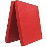 Grevinga Klappbare Turnmatte RG 35 – 200 x 100 x 8 cm - ROT - Made in Germany - Faltbare Gymnastikmatte für Fitness, Sport und Gymnastik, Rutschfest und Platzsparend, Weichbodenmatte