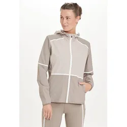 Laufjacke ENDURANCE "Flothar", Damen, Gr. 44, grau (grau, beige), 100% Polyester, mehrfarbig, casual, normal, ohne Ausschnitt, Langarm, Jacken, mit wind- und wasserabweisender Funktion