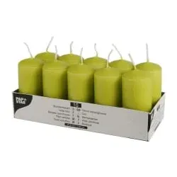Papstar Stumpenkerzen kiwi 10585 , 1 Packung = 10 Stück