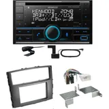 Kenwood DPX-7300DAB Bluetooth DAB CD USB Einbauset für Mitsubishi Pajero bis 2014