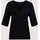 Madeleine Kurzarm Sommer-Shirt mit V-Ausschnitt in schwarz | Gr.: 34