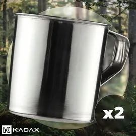 Kadax Thermobecher 0,2 l Silber 2 St.
