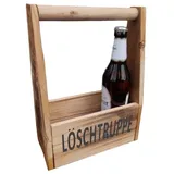 Deko-Impression Flaschenträger Löschtruppe Bierkasten Flaschenträger Holzkiste Weinregal 23,5 cm (1-St)