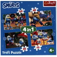 Trefl 4 in 1 Puzzle - Die Schlümpfe