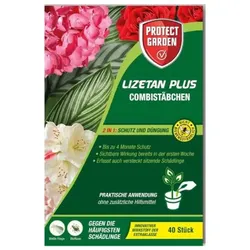 PROTECT GARDEN Lizetan Plus Combistäbchen, Langzeit-Schädlingsfrei und Premium-Dünger in Einem, 40 Stück, A032842