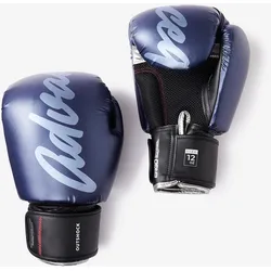 Handschuhe Kickboxen - blau, EINHEITSFARBE, 14 OZ