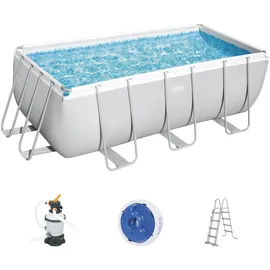 BESTWAY Power Steel Frame Pool Set 412 x 201 x 122 cm inkl. Sandfilter