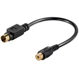 goobay 60845 Video Kabeladapter, S-Video zu Composite - Mini-DIN 4-Stecker (S-Video) > Cinch-Buchse