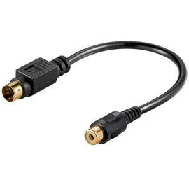 goobay 60845 Video Kabeladapter, S-Video zu Composite - Mini-DIN 4-Stecker (S-Video) > Cinch-Buchse