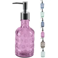 Spirella Seifenspender Carlita Glas Flüssigseifen-Spender 300ml Pink