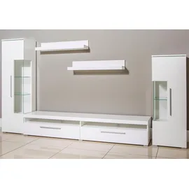 INOSIGN Trendmanufaktur Wohnwand 5-tlg. weiß/weiß hochglanz), (559998)