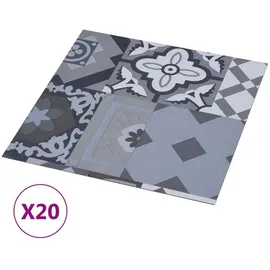 vidaXL Self-adhesive Flooring Planks Coloured Pattern 30,5 x 30,5 cm 20 pcs PVC