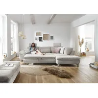 die planbar Ecksofa MP-IN14007, Breite 306 cm, wahlweise mit Bettfunktion und verstellbaren Kopfstützen, in Cord beige