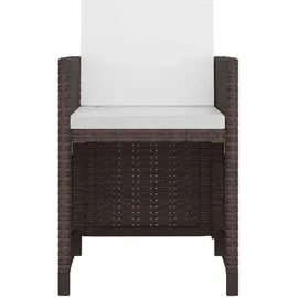 vidaXL Garten-Essgruppe 5-tlg. Tisch 109 x 109 cm braun