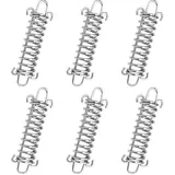 Realand 6-Pack Spannfeder für Zeltseil, Camping Zelt Frühling Schnalle Veranda Schwingen Federn Stahl Sonnenschutz Markise Seil Spanner Spanner, Hund Leine Stoßdämpfende Feder