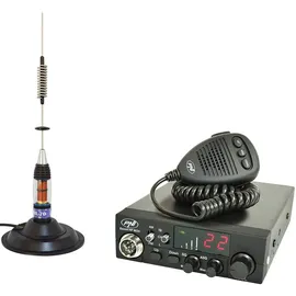 PNI Paket CB PNI Escort HP 8024 ASQ-Funk,12-24 V, 40 Kanäle, 4 W+ CB PNI ML70-Antenne mit Magnet