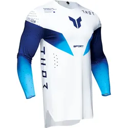 Thor Sportmode Strike, Trikot - Weiß/Blau/Hellblau - M