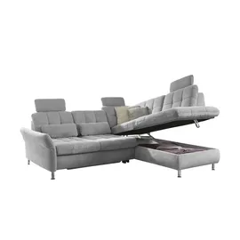 Lounge Collection Eckcouch Mikrofaser 2-Sitzer Grau