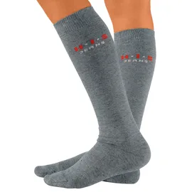 H.I.S. Kniestrümpfe H.I.S, Mädchen, Gr. 27-30, grau (schwarz, anthrazit, hellgrau, grau), Baumwolle, Elasthan (LYCRA), Polyamid, unifarben, elastisch, Socken Kniestrümpfe, mit verstärkten Belastungszonen