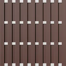 T&J Sichtschutzzaun 180 x 180 cm Braun WPC