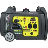 Champion Power Equipment mobiles Stromaggregat Benzin + Gas (3100 Watt, tragbarer Inverter, Generator, extrem leise, mit integriertem Griff und Radsatz, ideal für Outdoor + Camping) 73001i-DF-EU, Gelb