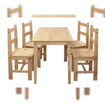 Möbilia Essgruppe 1 Tisch und 4 Stühle