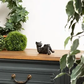 moritz Dekofigur Figur Katze 14x7,5 cm Kater Brille Buch Leseratte Geschenk Dekoration