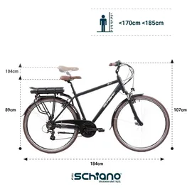 F.lli Schiano E-Ride 2023 28 Zoll RH 48 cm schwarz