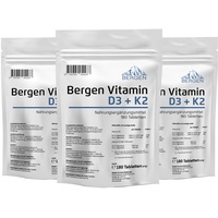 Vitamin D3 5000 IU & Vitamin K2 200mcg MK-7 Menachinon-7 D3 I.E. 540 Tabletten
