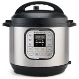 Instant Pot Duo 5,7 l – gebürstetes Edelstahl, großer Schnellkochtopf, Schongarer, Reiskocher, Sauteuse, Joghurtbereiter, Dampfgarer und Speisenwärmer, spülmaschinenfest