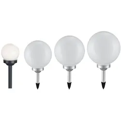 4er Set Solarkugeln, Erdspieß D 10, 15, 20, 25 cm