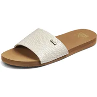 REEF Bliss Nights Slide Flache Sandale, White/Tan, 42.5 EU