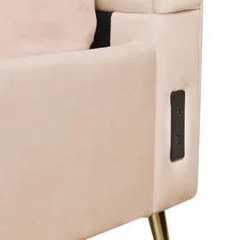 Beliani Miribel 180 x 200 cm Beige/Gold
