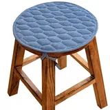 Stuhlkissen rund 40cm/45cm/50cm/30cm/25cm/35cm Sitzkissen Rund Sitzkissen Stuhl Rund für Indoor und Outdoor Polsterung Stuhlauflage(Deep Blue,Diameter 25x25cm)