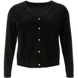aniston plus Strickjacke mit edlen Knöpfen Schwarz 52