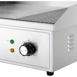 Royal Catering Elektro Grillplatte 548 x 350 mm - Ribber + Flat - 3.000 W