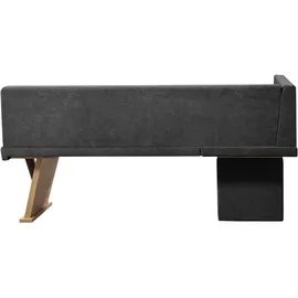 Home Affaire Eckbank HOME AFFAIRE "Laros", grau (anthrazit, dekor eiche ontario), B:182cm H:87,5cm T:141cm, Massivholz, Spanplatte, Sitzbänke, Eckbank, Bezug in verschiedenen Qualitäten und Farben