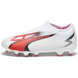 Puma Ultra Match LL FG/AG Jr Fussballschuh, White Schwarze Feuer-Orchidee, 36 EU
