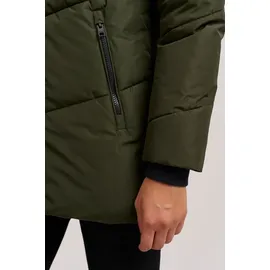 Oxmo OXJunchen Damen Winterjacke Damenjacke Jacke mit Kapuze Eingrifftaschen Reißverschluss Regular fit - Grün - XL