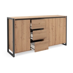 Finori Denver 3 Sideboard/Industrie-Look/Anthrazit