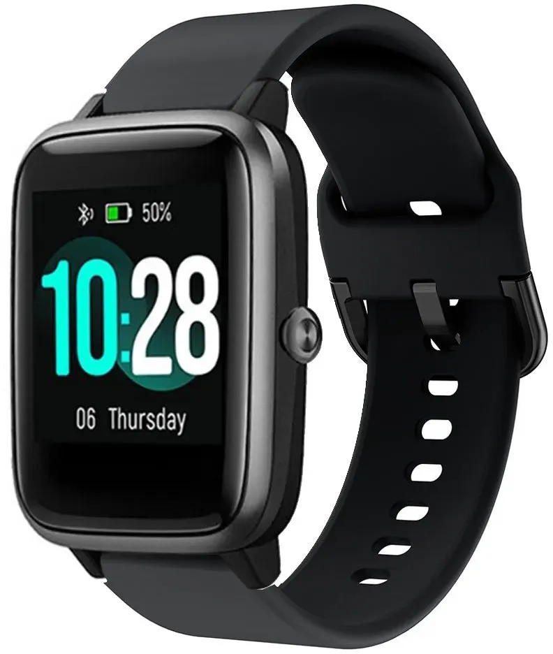Strap-it ID205L Armband Silikon für ID205L - Schwarz - Schnallenverschluss