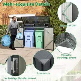 Costway Mülltonnenbox 172 x 96 x 85 cm schwarz