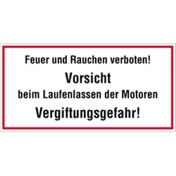 Schild Feuer und Rauchen verboten! Vorsicht ..., Kunststoff, 400x200 mm