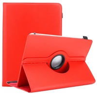 cadorabo Hülle Universal 360 Sony Xperia Tablet Z2 (10.1 Zoll) Tablethülle Design aus Kunst Leder Flip Klappbare Magnetische Cover Hülle Rot